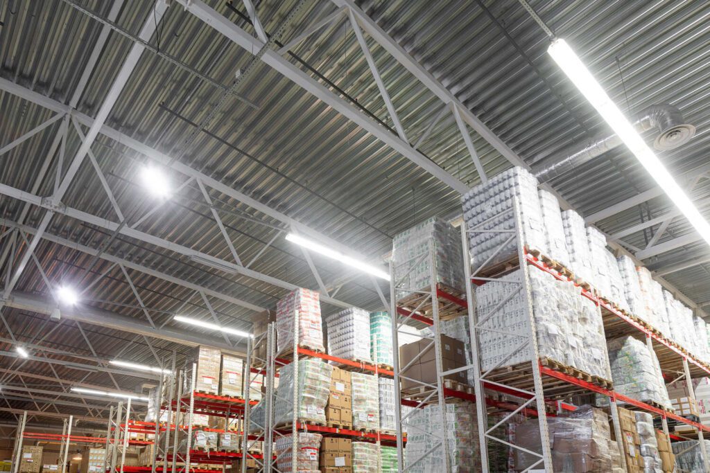 Aircorn and Lighting Solution in Dubai warehouse.